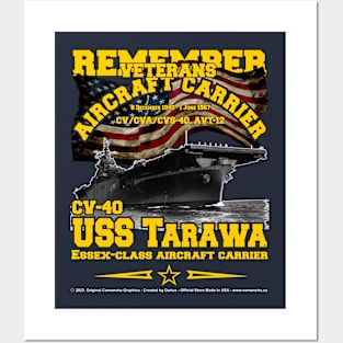 USS TARAWA CV-40 aircraft carrier veterans Posters and Art